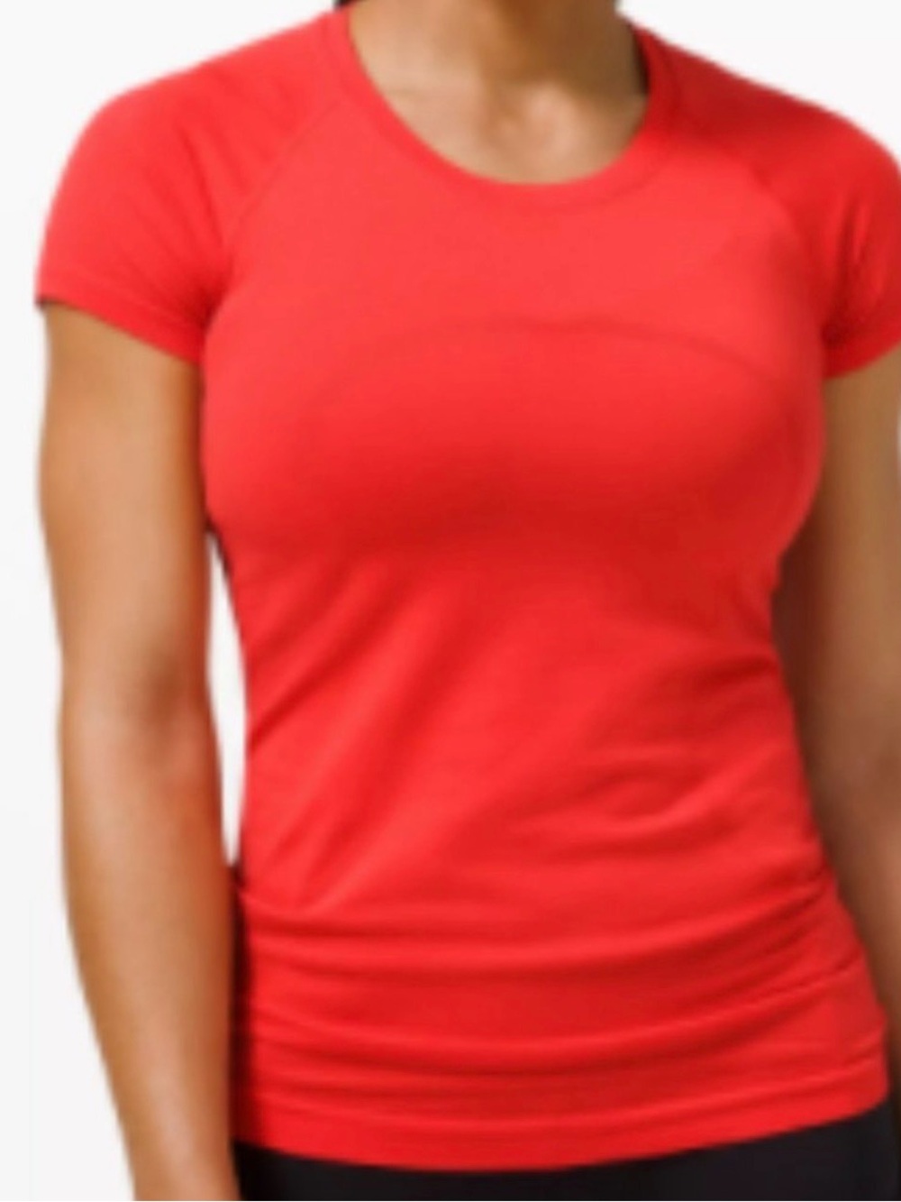 Lululemon Swiftly Tech Short Sleeve Top Size 16 Red Seamless Running Tee